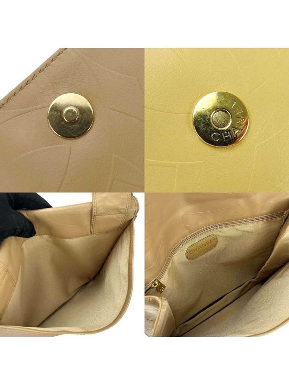 Chanel Shoulder Bag Crossbody Cocomar Cles Leather 6 Beige - Picture 5 of 8